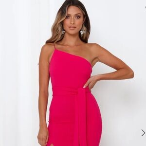 Hello molly fuschia  midi dress small size 4